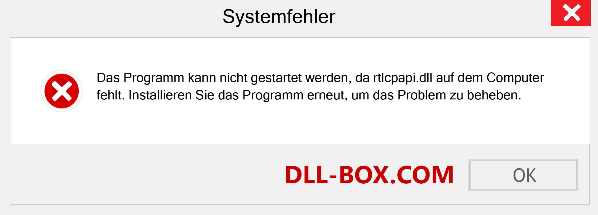 rtlcpapi.dll-Datei fehlt?. Download für Windows 7, 8, 10 - Fix rtlcpapi dll Missing Error unter Windows, Fotos, Bildern