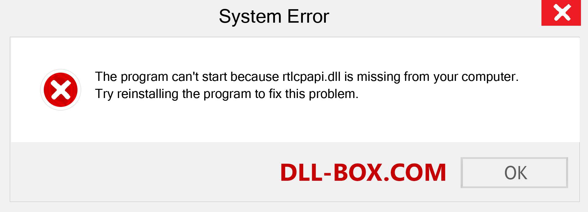  rtlcpapi.dll file is missing?. Download for Windows 7, 8, 10 - Fix  rtlcpapi dll Missing Error on Windows, photos, images
